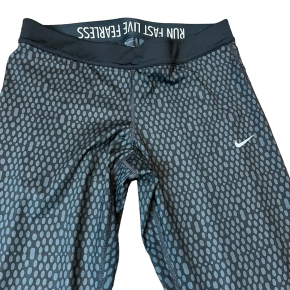 Nike Gray Spotted Full Length Leggings Size L Women - Picture 10 of 10